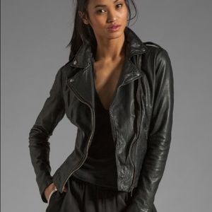 💕Muubaa 💯Black Leather Biker Jacket NWOT